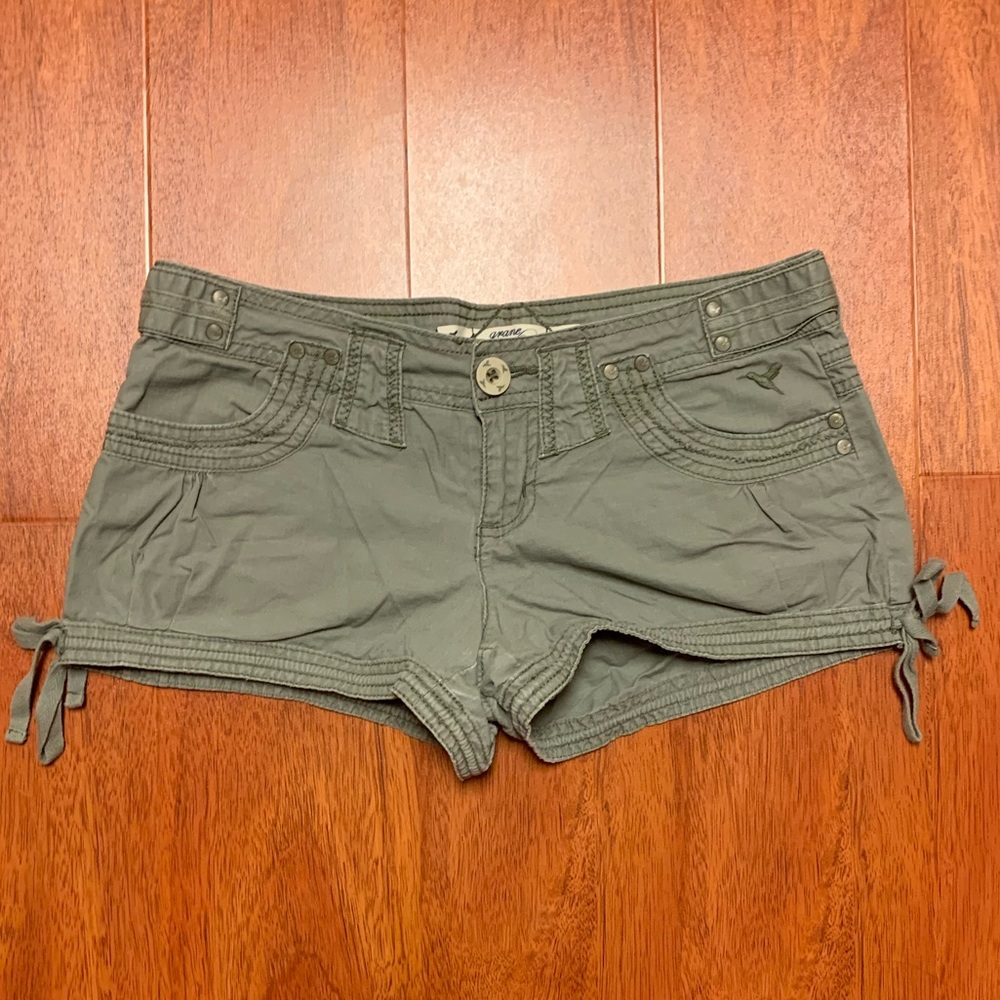 Olive Green Casual Shorts